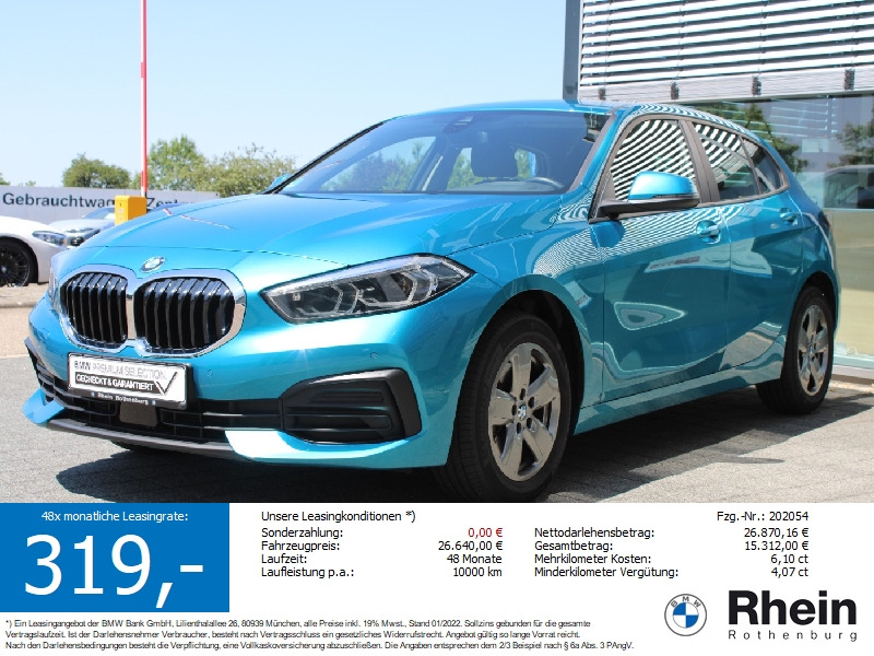 BMW 118i 5-Türer Advantage Navi LED Live DAB Tempo