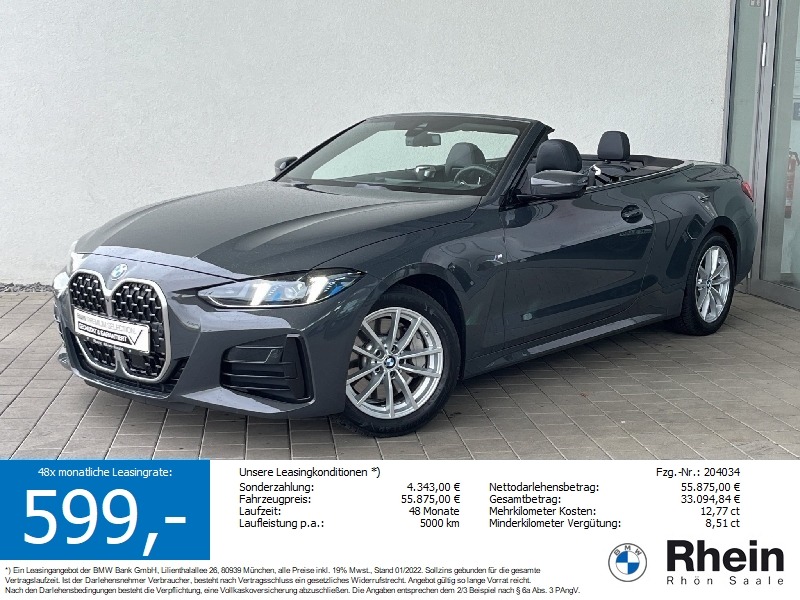 BMW 430i xDrive Cabrio M Sportpaket SHZ.Navi.H/K.P+