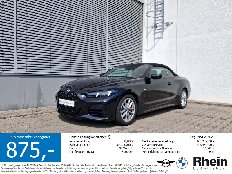 BMW 430i xDrive Cabrio M Sportpaket LED Navi ParkAs+
