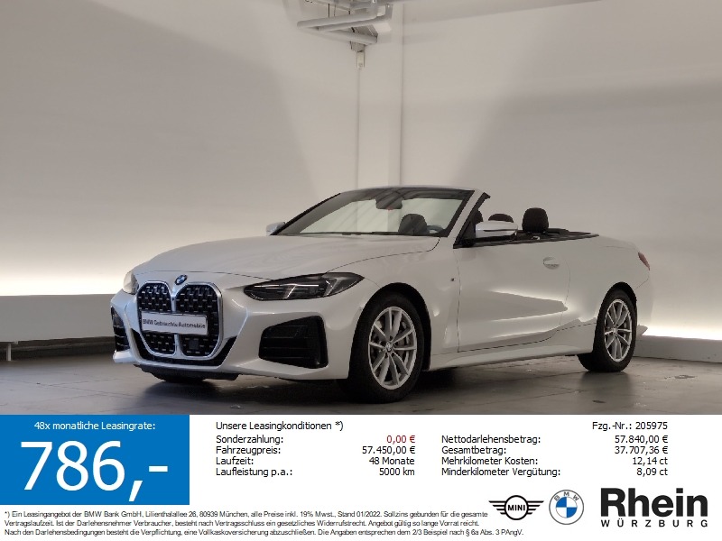BMW 430i xDrive Cabrio M Sportpaket HiFi/LKH/PDC