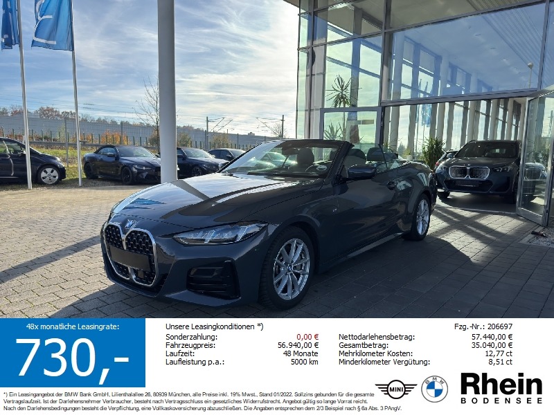 BMW 430i xDrive Cabrio M Sport ACC H&K 360 LH