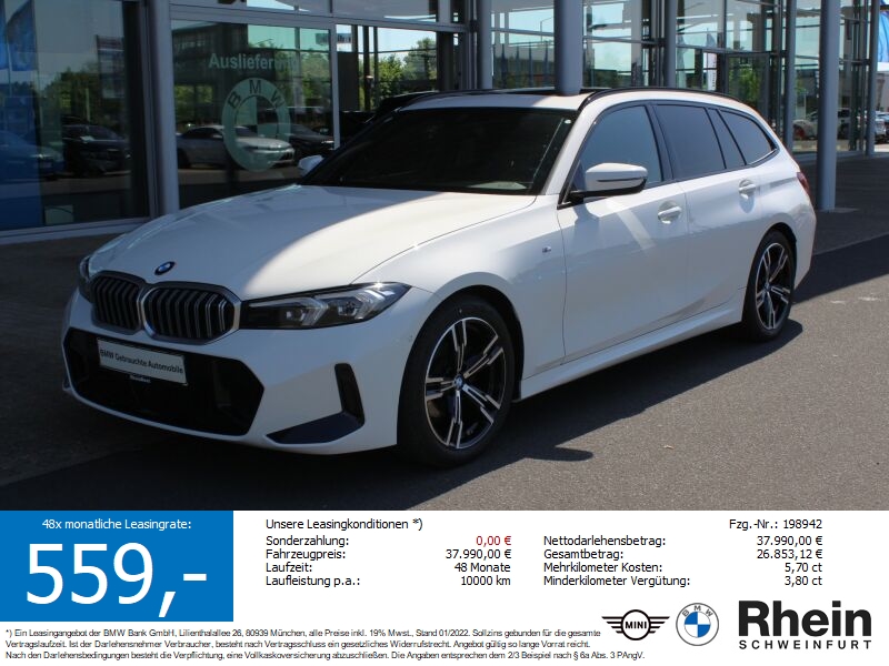 BMW 318d Tour. M Sport Panoramadach. Lordose. DAB