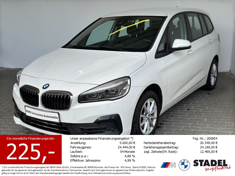 BMW 216dA Gran Tourer Navi.LED.ParkAs.PDCvohi.Sitzhz
