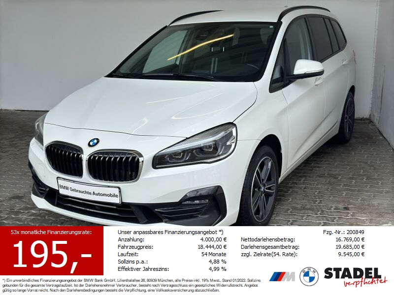 BMW 220dA Gran Tourer SportLine LED.Navi.RüKa.7-Sitz