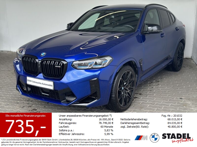 BMW X4 M Laser.HuD.360.HarKa.LR-Hz.ACC.Komfort-Zg