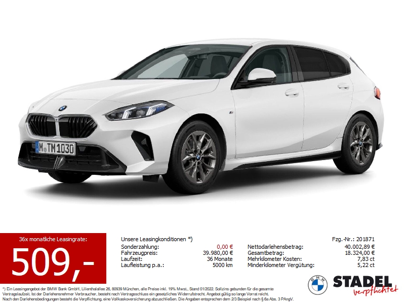 BMW 120d NEUES MODELL M Sport HuD HiFi-h/k 360 ACC
