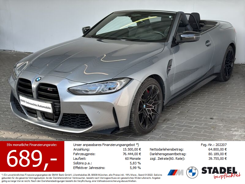 BMW M4 Comp. Cabrio Navi.Laser.HuD.360.ACC.HarmKard