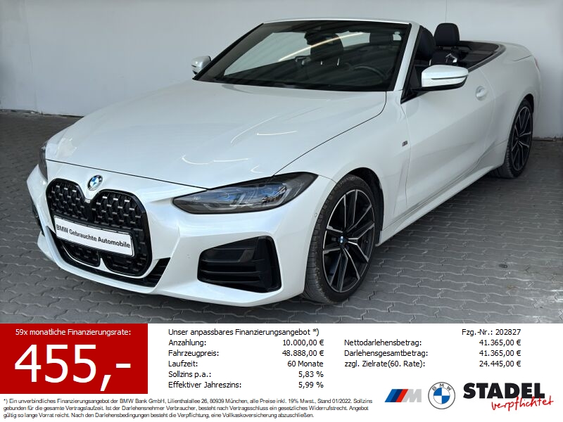 BMW M440i xDr Cabrio Navi.Laser.ACC.HuD.ParkAs.LR-Hz