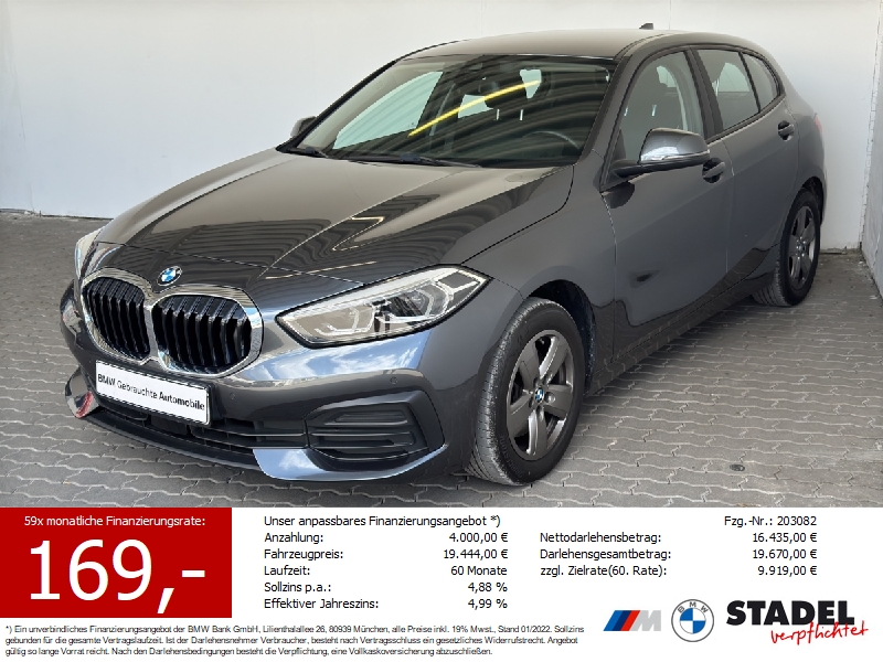 BMW 118i Advantage Navi.LED.WLAN.Sport-LR.PDCv+h.DAB