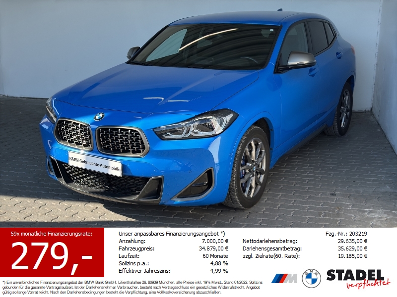 BMW X2 M35i Navi.LED.ACC.HuD.RFK.HarmKard.KomfZg.DAB
