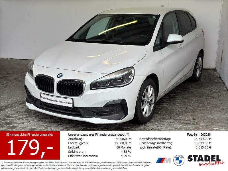 BMW 216d ActiveTourer Navi.LED.RFK.PDChi.SportLR.DAB