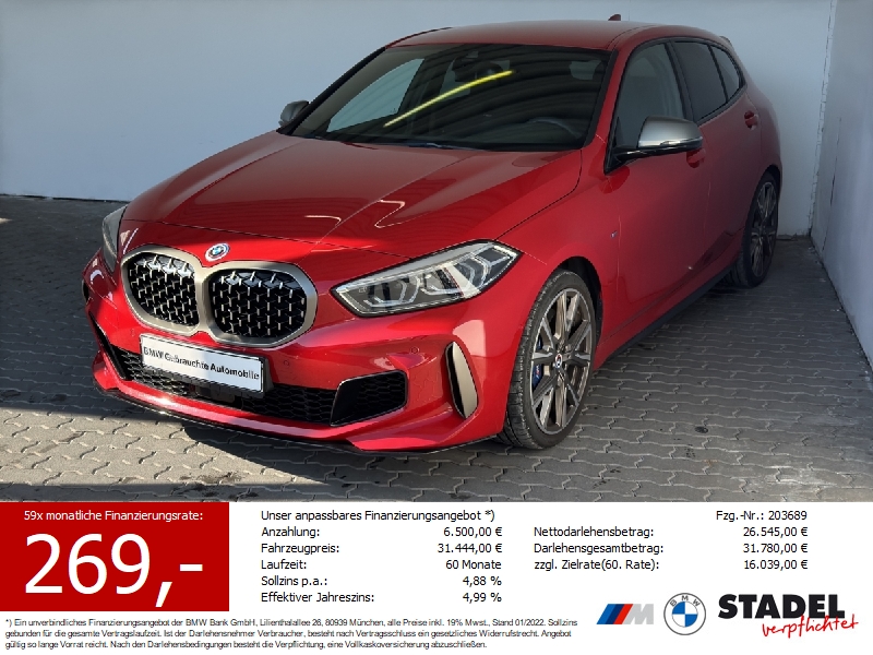 BMW M135i xDr Navi.LED.RFK.HuD.HiFi.DriveAs.KomfZg