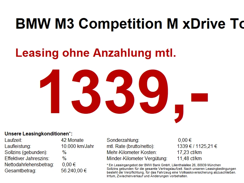 BMW M3 Competition M xDrive Tour. LiveCock.LED.H/K.