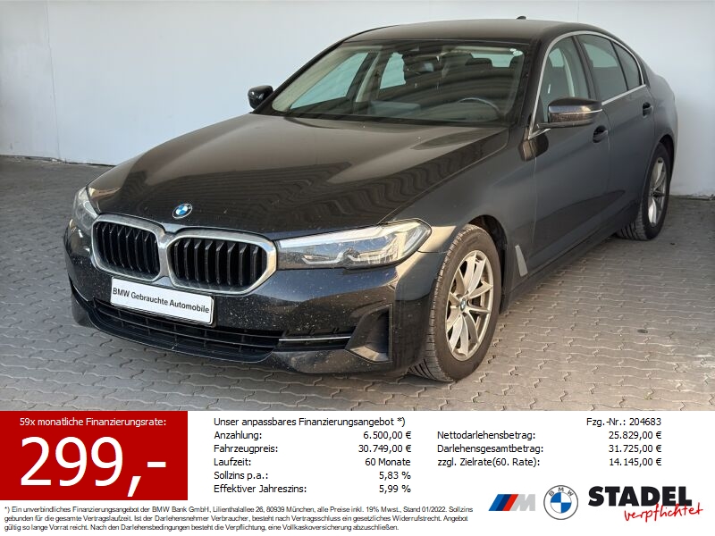 BMW 520dA Lim. Navi.LED.HuD.RFK.4-Zonen.DAB.ParkAs