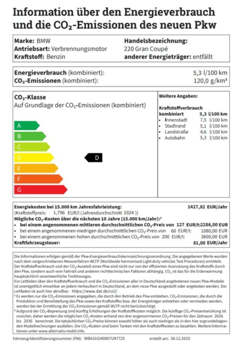 BMW 220 Gran Coup M Sportpaket