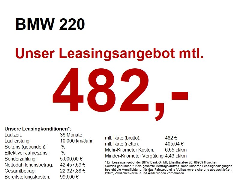 BMW 220 M Sportpaket