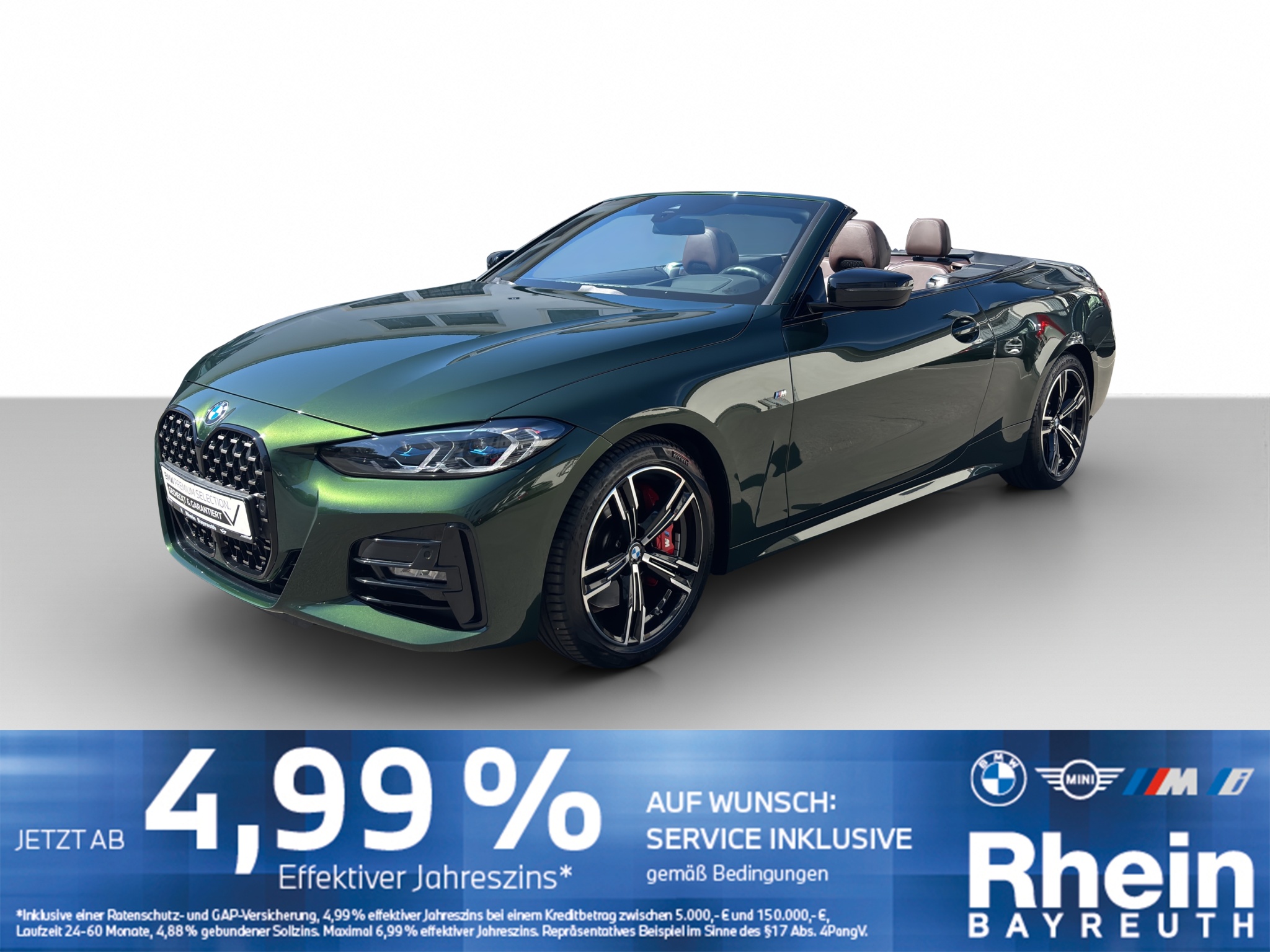 BMW 420i Cabrio M Sport Navi Laser HUD Hifi Open Air