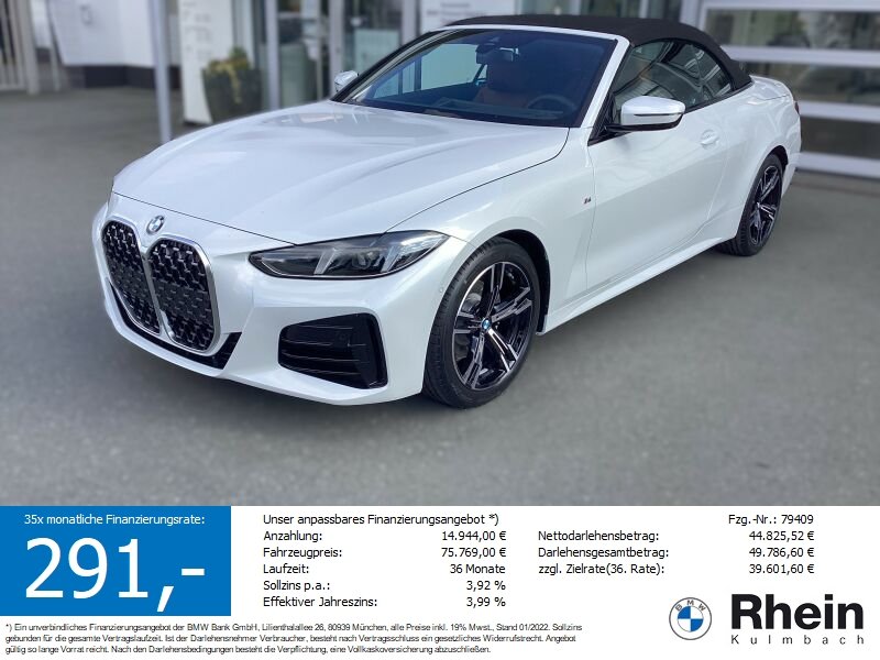 BMW 420i Cabrio M Sport sofort verfügbar
