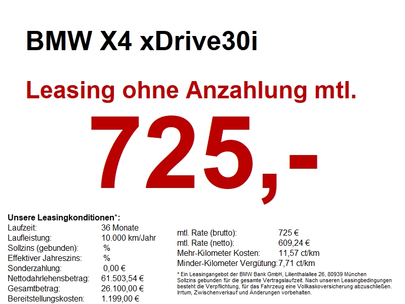 BMW X4 xDrive30i M Sportpaket