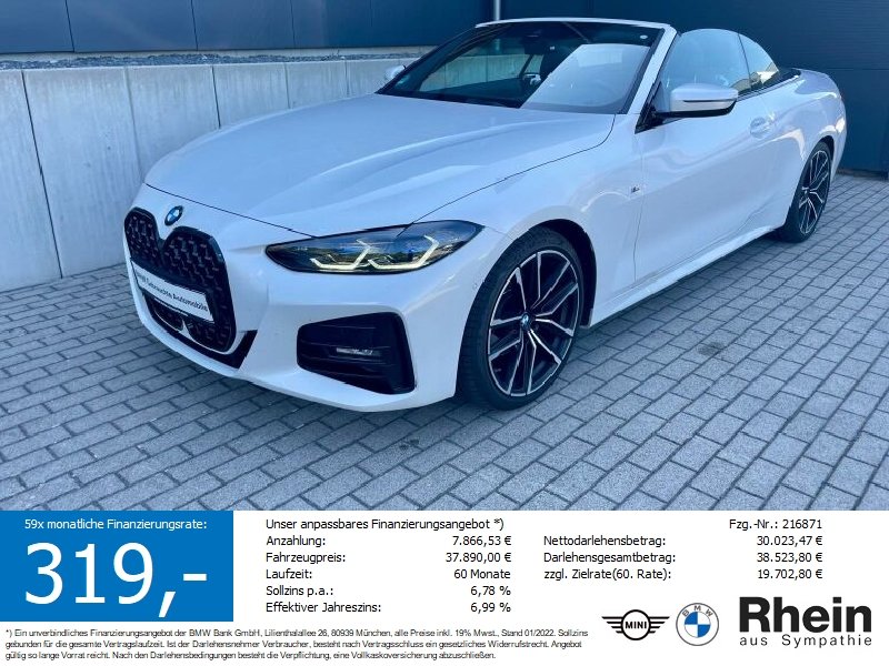 BMW 420i SAG M Sport AHK/LASER/HUD/hk/NACKEN/CAM/GAL