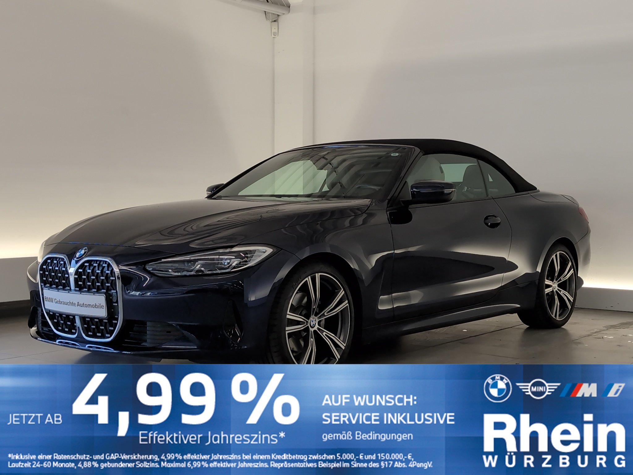 BMW 420i Cabrio Navi/LED/RFK/SHZ/Apple/PDC v+h/LR-Hz
