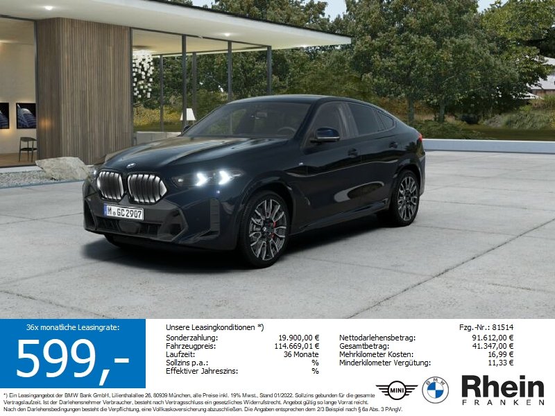 BMW X6 xDrive30d M Sport M Sportpaket Pro AHK. HUD