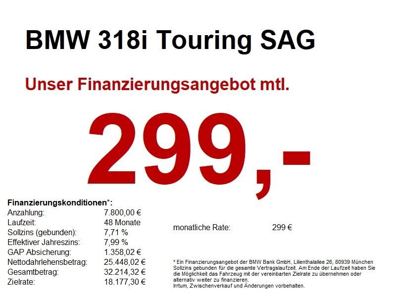 BMW 318i Touring SAG K-ZUG/CAM/ROLLO/TEMPO/AMBI/SH