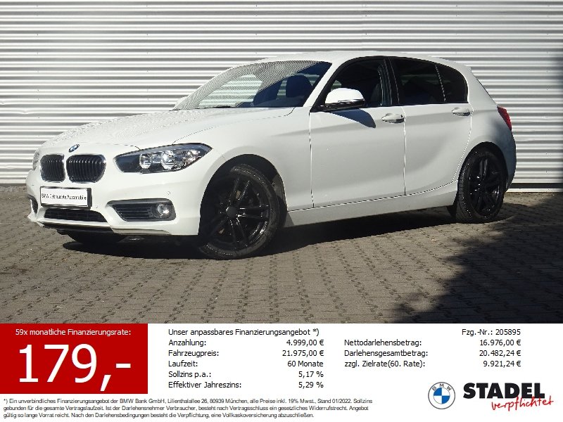 BMW 120i 5-t. Advantage Autom. 1.Hand wenig-km Navi