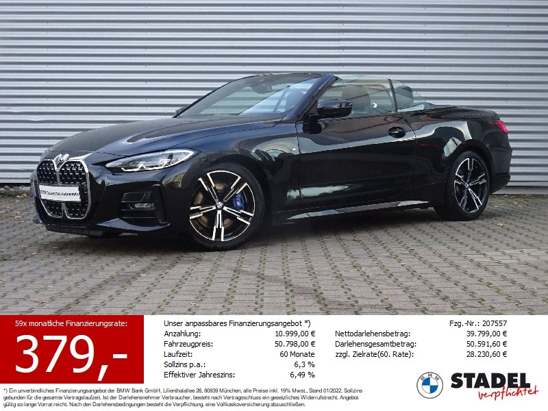 BMW 430i Cabrio M Sport DriveParkAssist OpenAir HiFi