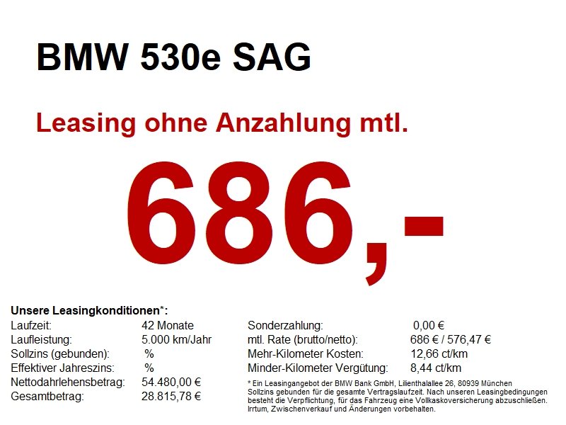 BMW 530e SAG AHK/LED+/hk/S-L&Uuml;FT/4xSH&AC/AMBI/360/K-Z