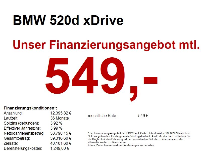 BMW 520d xDrive  M-Sportpaket   Innovationspaket