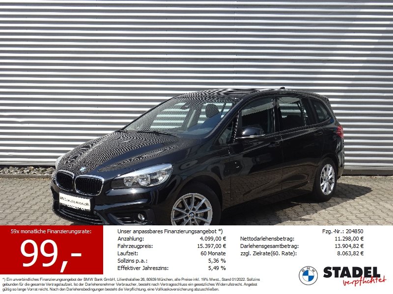 BMW 218i Gran Tourer Advantage HiFi AHK Parkassi SH