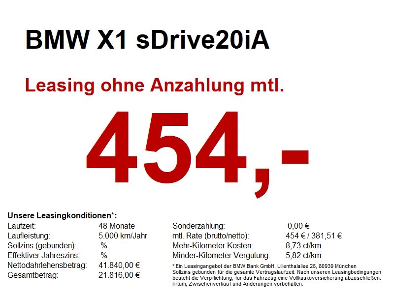 BMW X1 sDrive20iA M Sport AHK.DriveAss.LED.ParkA.H/K