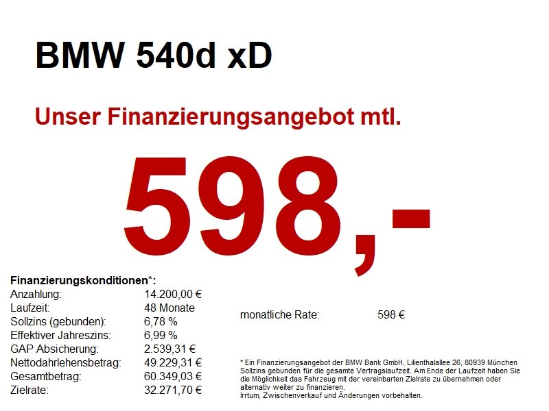 BMW 540d xD M Sport PRO AHK/SHZ/360/4xAC/LHZ/hk/S-L&uuml;
