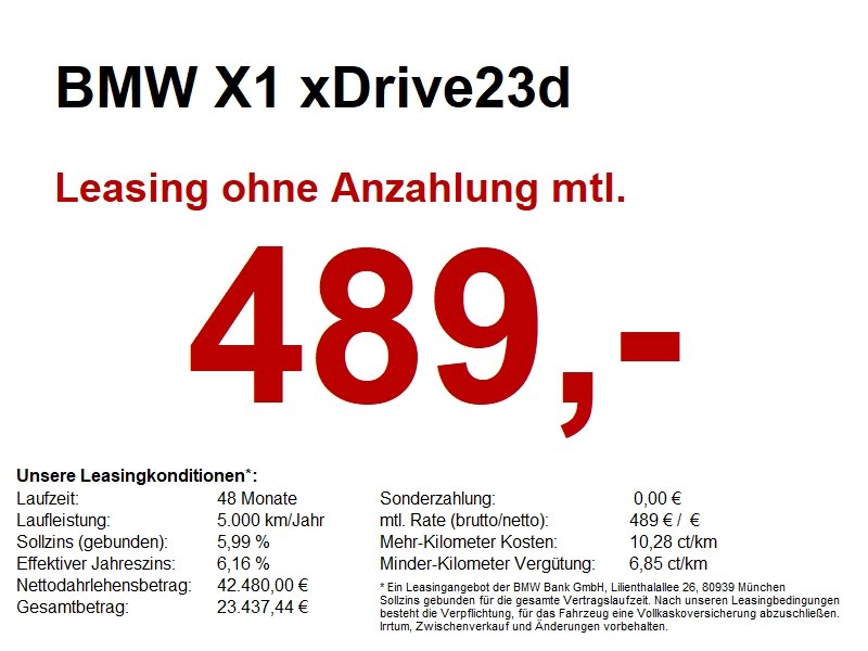 BMW X1 xDrive23d M Sport AHK/LED+/360/hk/K-ZUG/HUD