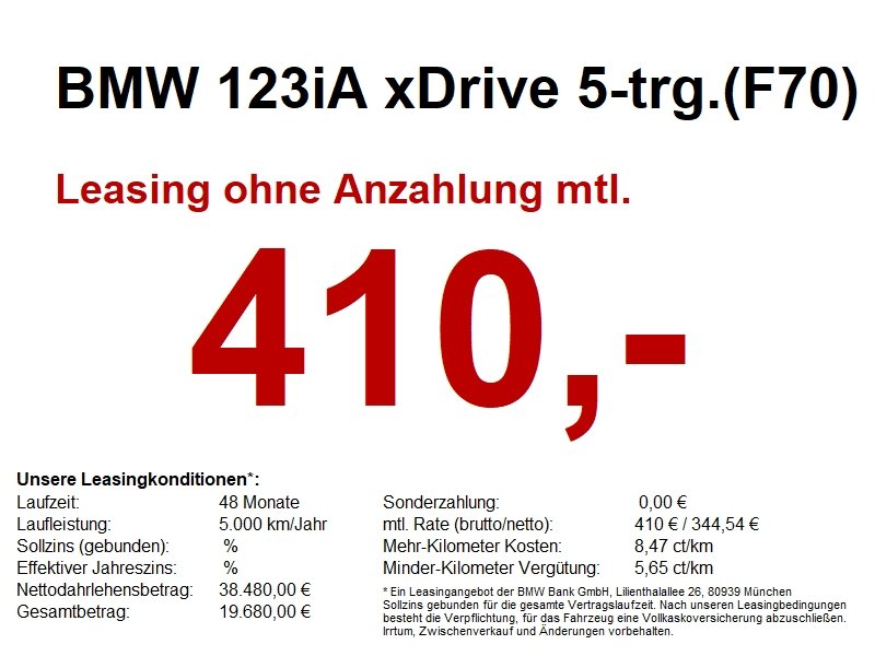 BMW 123iA xDrive 5-trg.(F70) M Sport LiveCock.HUD.
