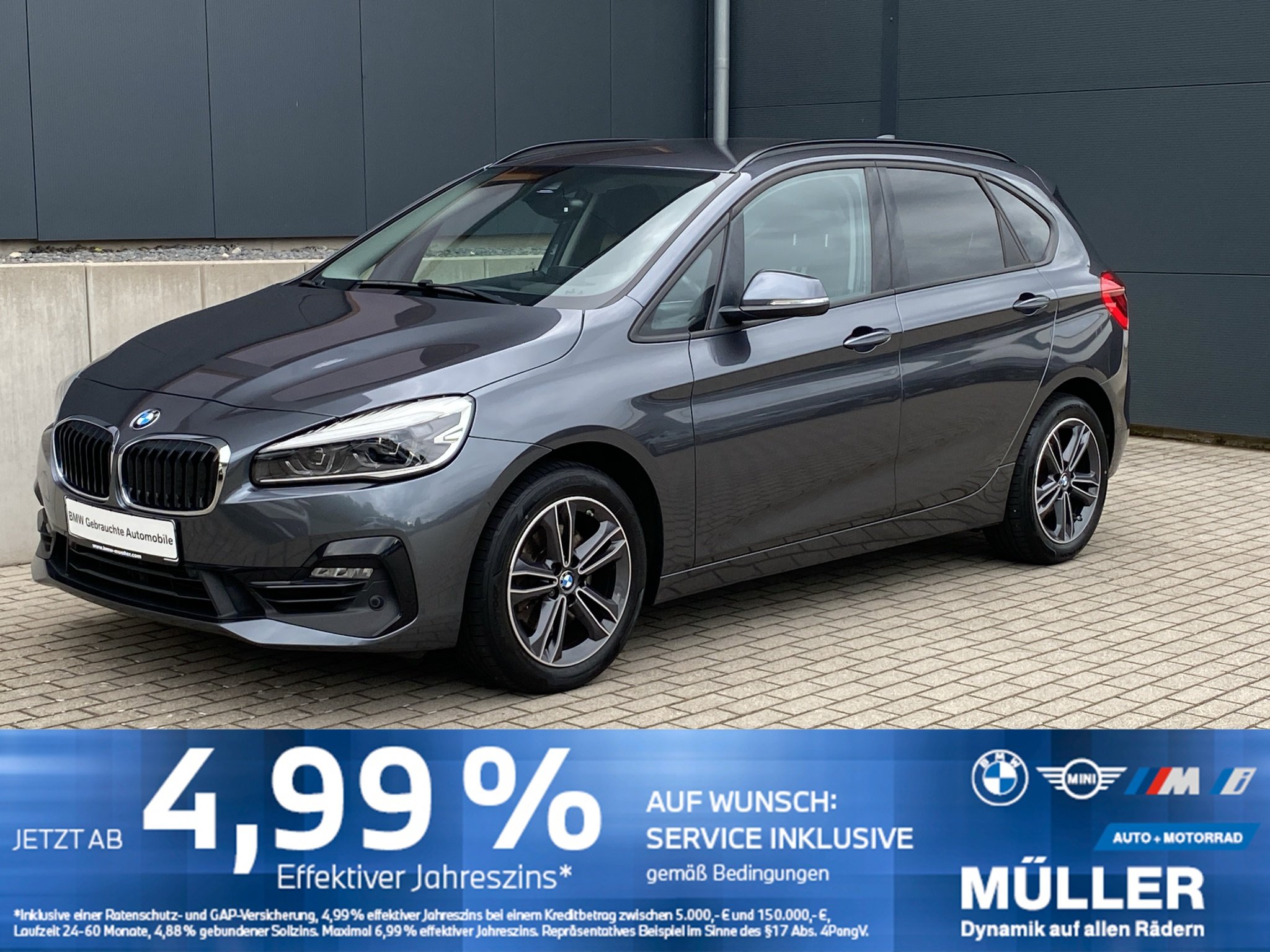 BMW 220i Active Tourer Sport Line HUD/NAVI/LED/TEMPO