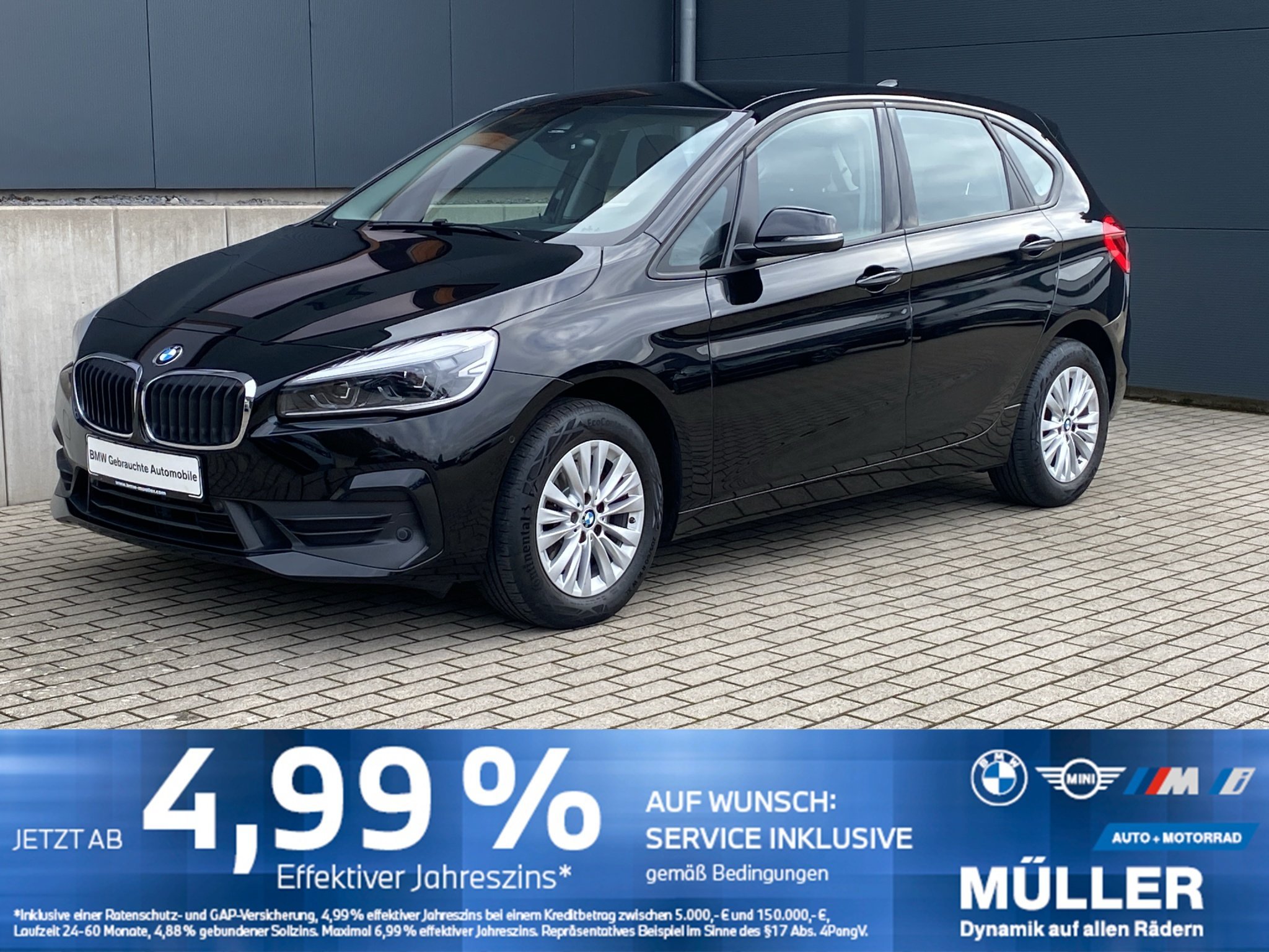 BMW 218d Active Tourer AHK/LED/NAVI/TEMPO/DAB/SH