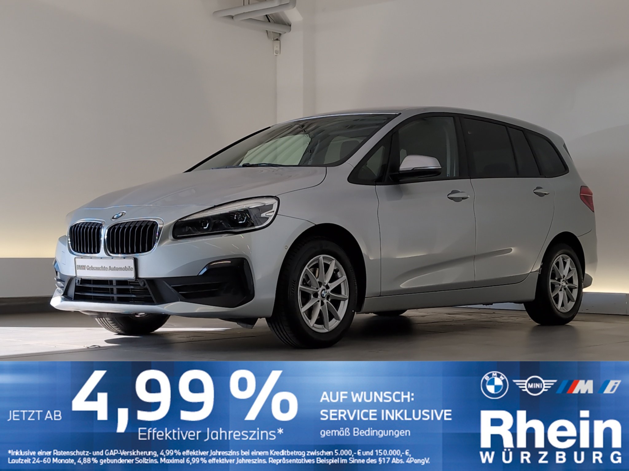 BMW 216d Gran Tourer Navi/LED/SHZ/ACC/PDC v+h/LR-Hz