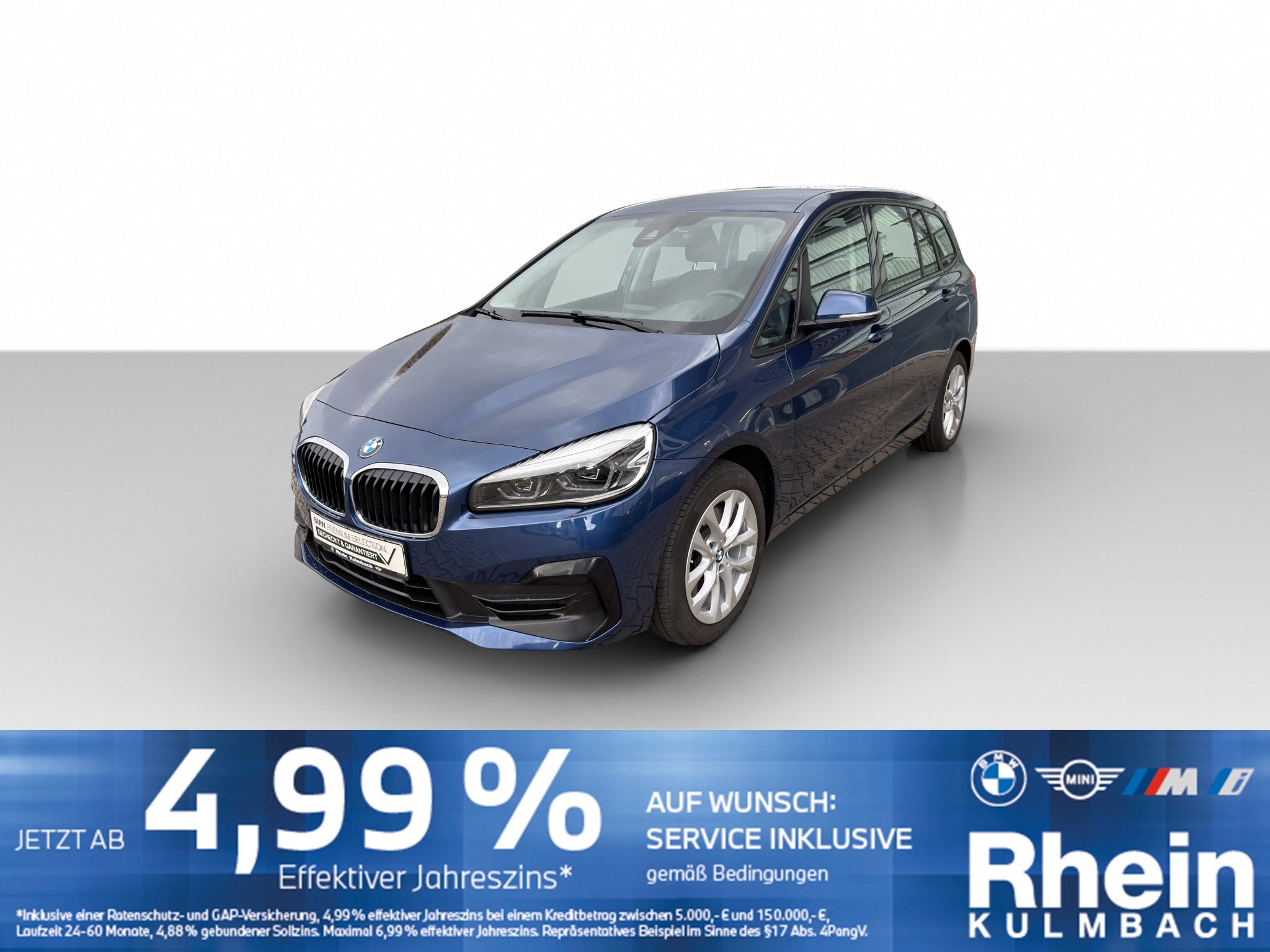 BMW 218d Gran Tourer Advantage Navi LED AHK Lordose