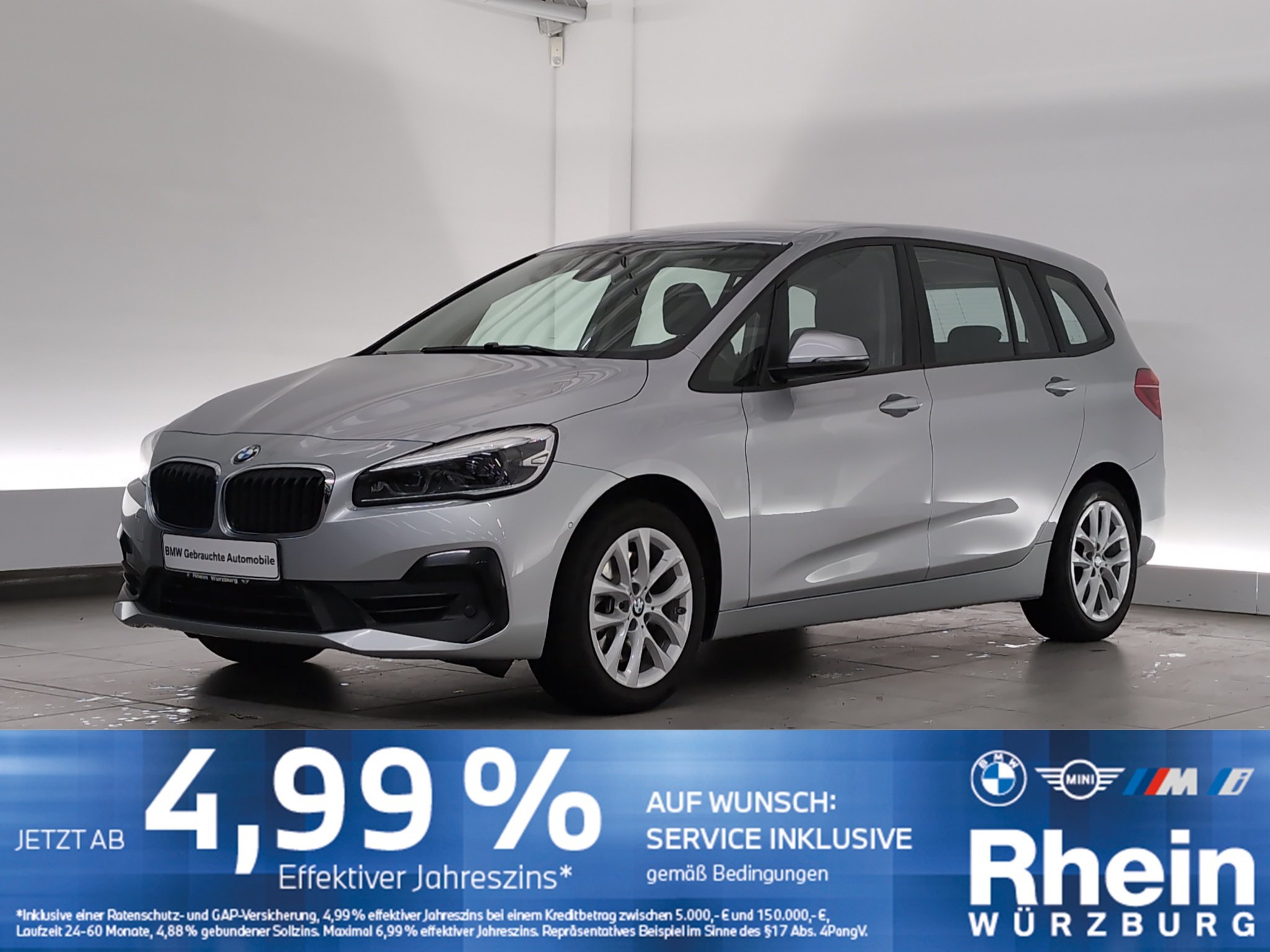 BMW 218d Gran Tourer Advantage Navi/LED/AHK/PDCvo+hi