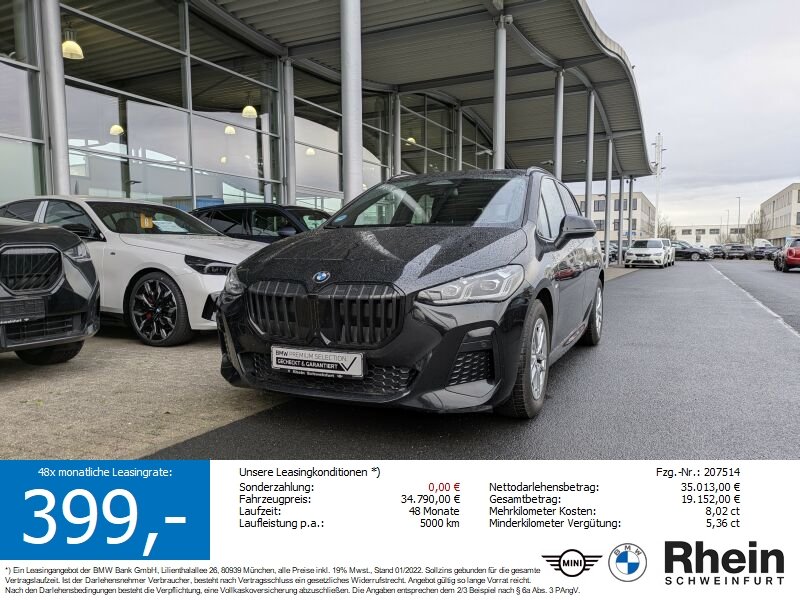 BMW 220i Active Tourer M Sport Glasdach. AHK. HeadUp
