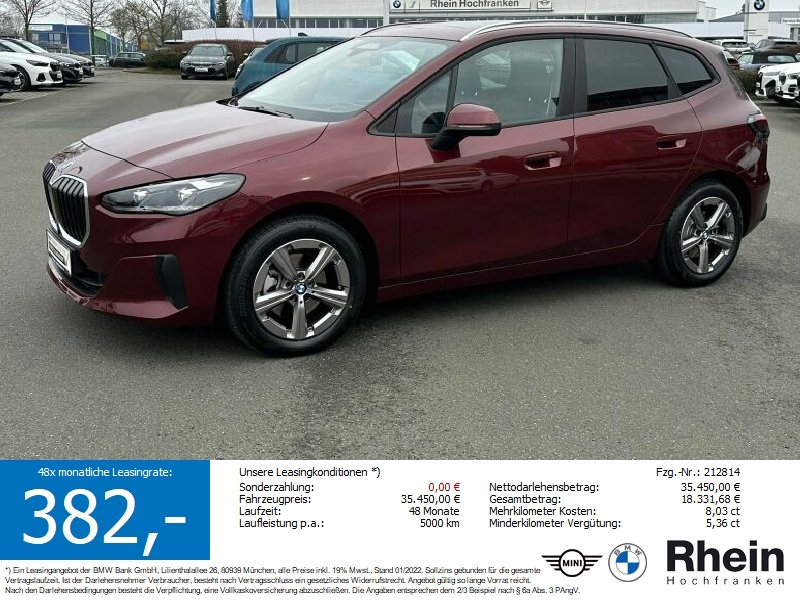 BMW 220i Active Tourer MEMORY HUD H/K AHK 360 PANO