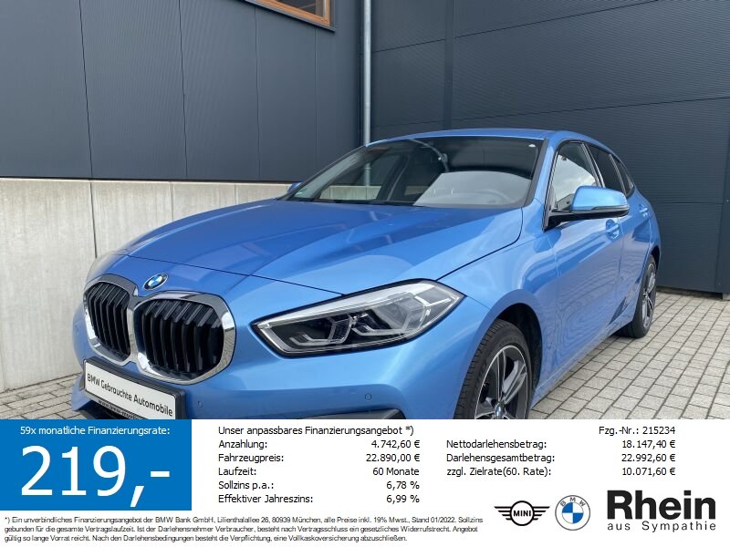 BMW 118d Sport Line AHK/LED/HUD/HiFi/SH/K-ZUG/DAB