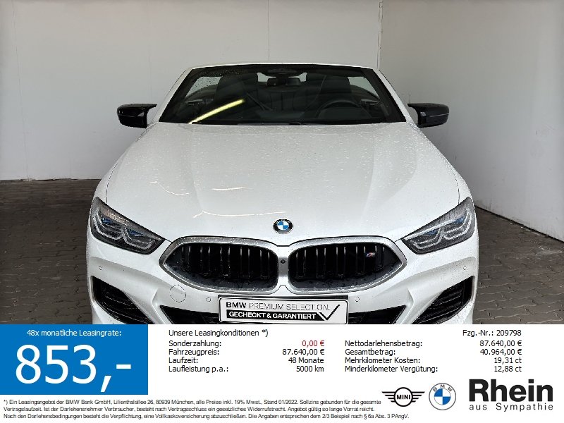 BMW M850iA xDrive Cabrio M Paket LiveCock.Laserl.Key