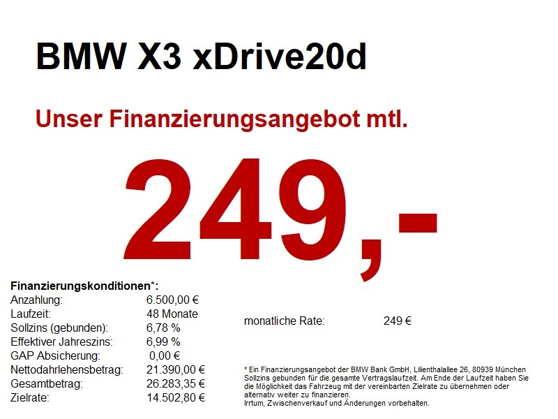 BMW X3 xDrive20d Luxury SHZ/NAVI+/ACC/AKUST/LED+/HUD