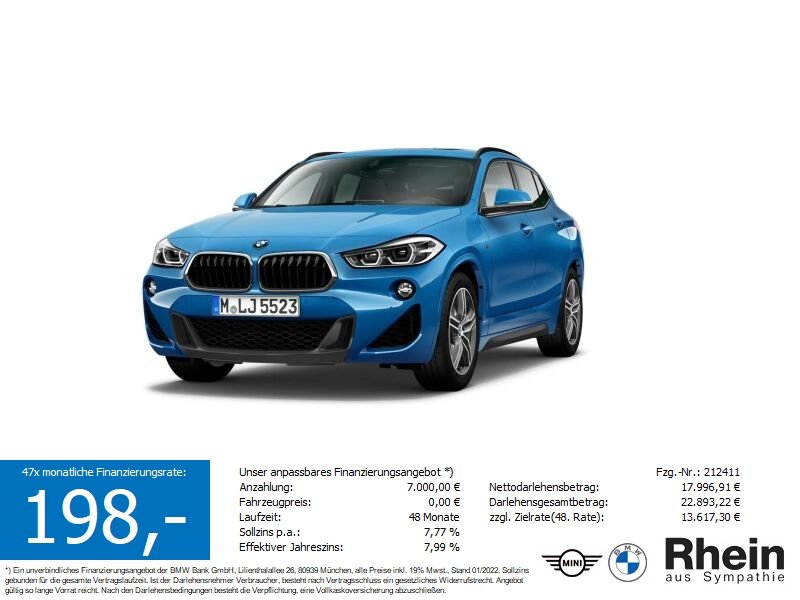 BMW X2 sDrive20d SAG M Sport HUD/PANO/K-ZUG/NAVI+