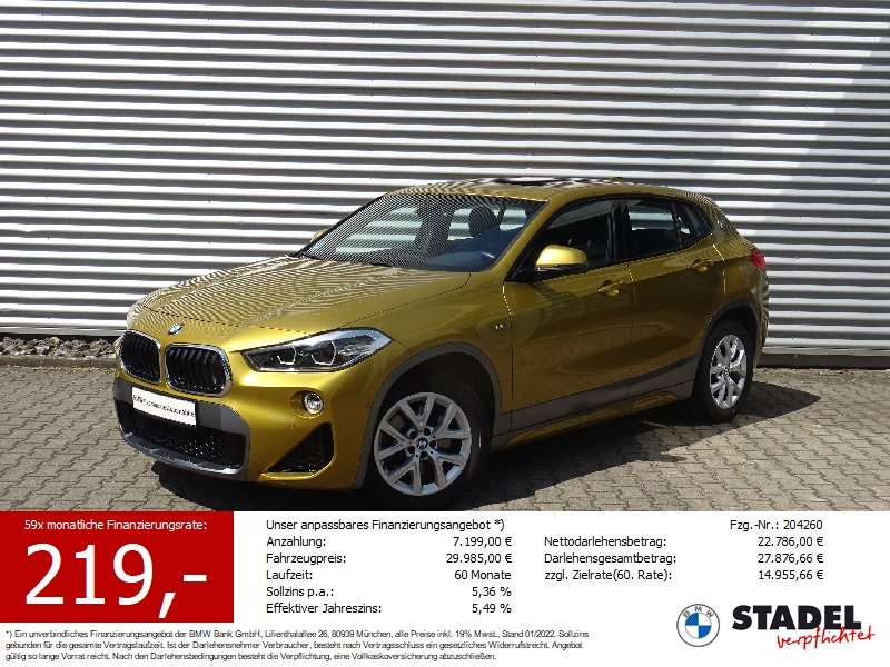 BMW X2 sDrive20d M Sport X LED Navi HuD Pano CarPlay