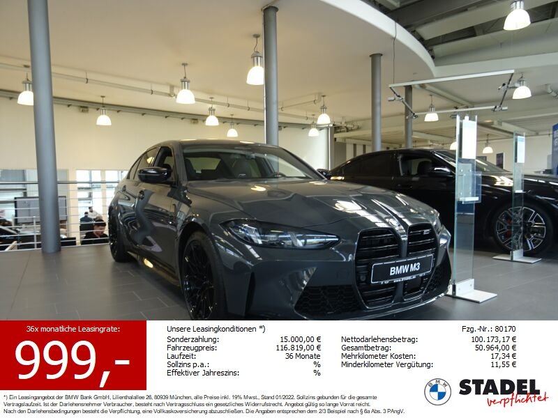 BMW M3 Competition M xDrive  SOFORT VERF&Uuml;GBAR