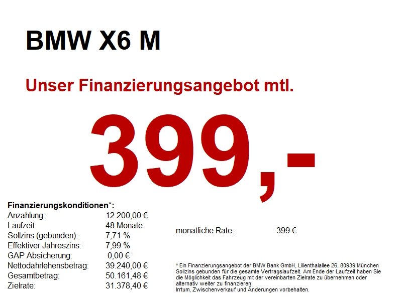 BMW X6 M AHK/NightV/LHZ/Rollo/360/4xSH/G-Dach/HUD